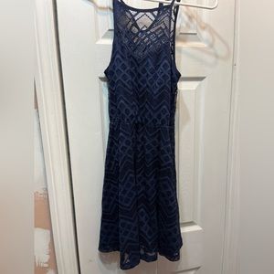 Semi-Formal Dress, Blue Lace, Size S